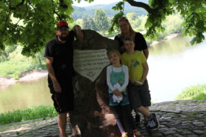 Startpunkt der Tour: Der Weserstein in Hann.-Münden 