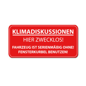 Klimadiskussion - Aufkleber