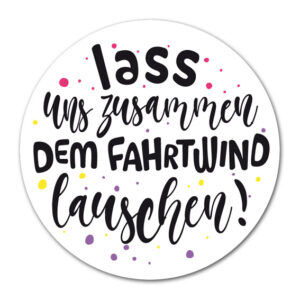 Fahrtwind lauschen - Aufkleber