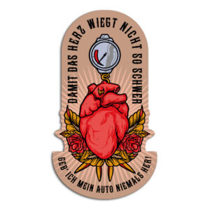 Schweres Herz - Aufkleber