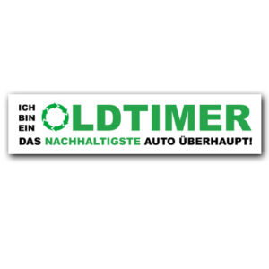 Nachhaltiger Oldtimer - Aufkleber