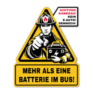 Mehr als eine Batterie im Bus! - Aufkleber