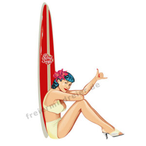 Road-Surfin-Girl - Aufkleber (Rechts)