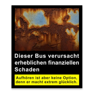 Schadenswarnung - Aufkleber