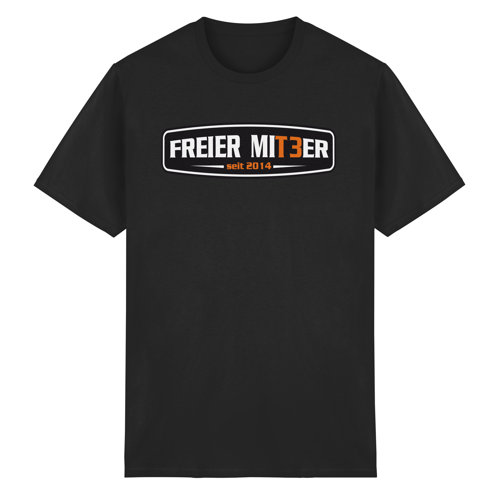 Freiermitdreier-Schriftzug – Heavy Cotton T-Shirt